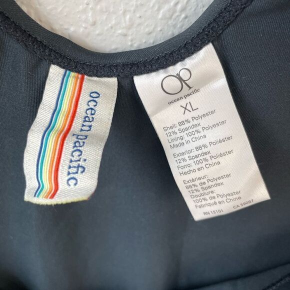 NWT Ocean Pacific Black One-Piece Swimsuit Size XL - Picture 4 of 5